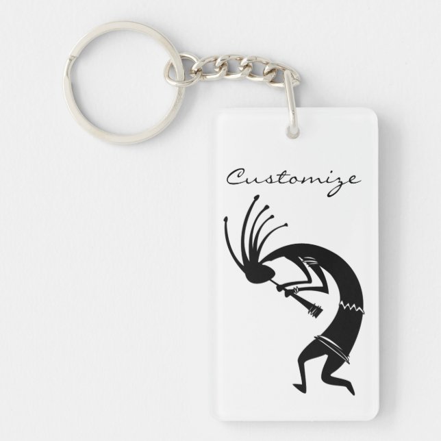Kokopelli Flötenspieler Thunder_Cove Schlüsselanhänger (Vorderseite)