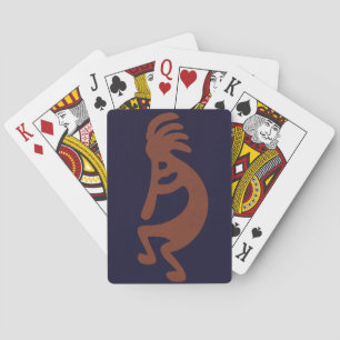 Kokopelli-Flute Abbildung: Blau auf Rot Spielkarten