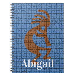 Kokopelli Flute Musical Symbol Mosaic Südwesten Notizblock