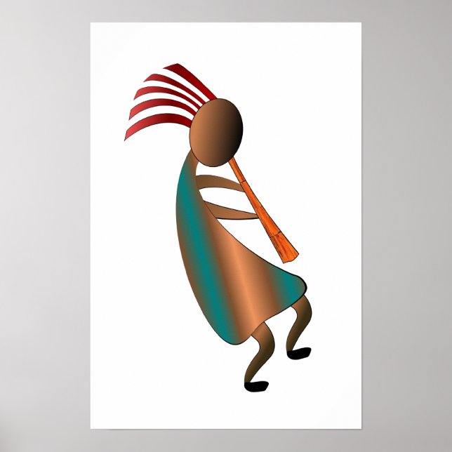 Kokopelli Flute Player Poster (Vorne)