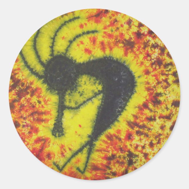 Kokopelli Gefärbte Krawatte Sticker (Vorderseite)