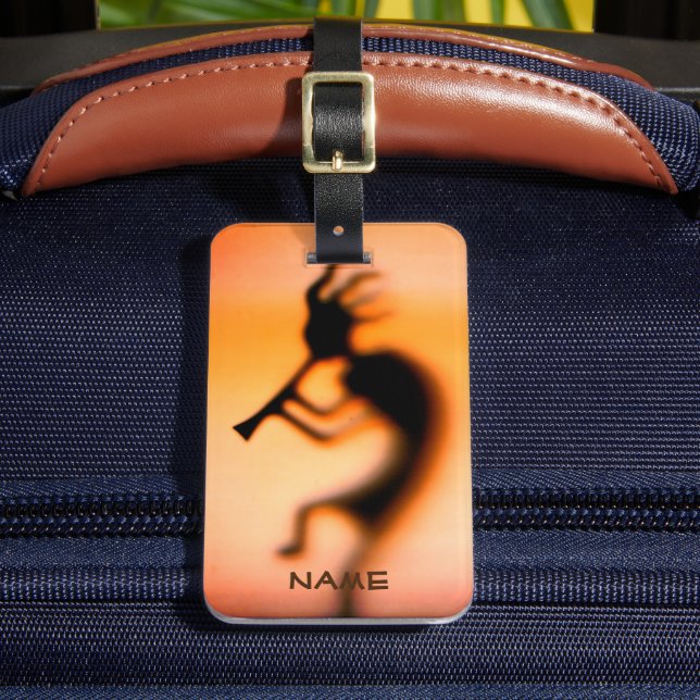 Kokopelli Good Times Personalisiert Gepäckanhänger (Vorderseite Insitu 2)