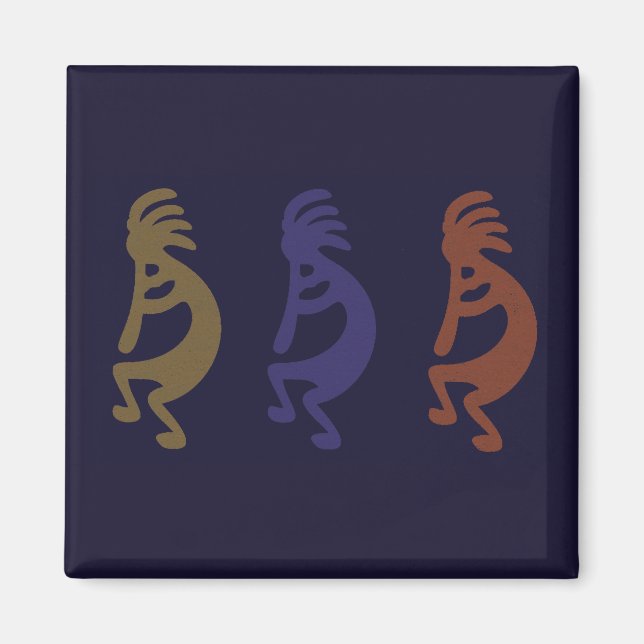 Kokopelli Gruppe der Figuren Magnet (Vorne)
