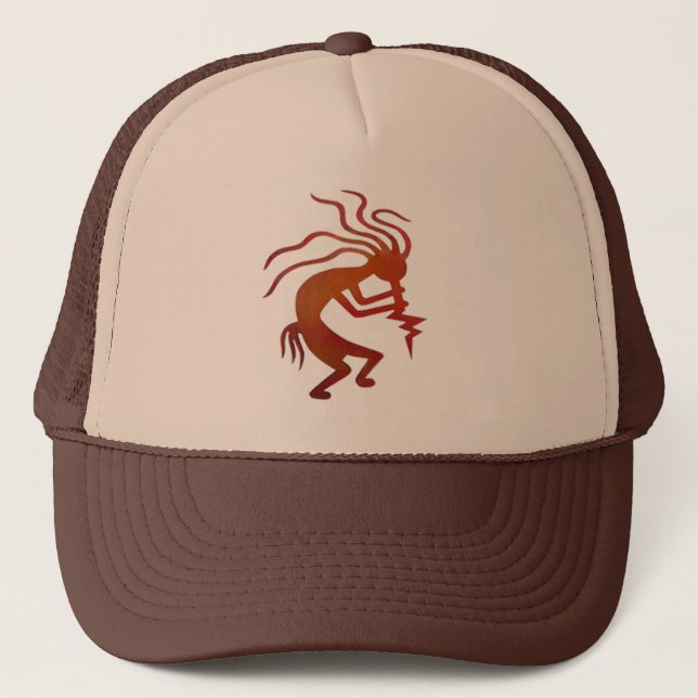 Kokopelli Hut Truckerkappe (Vorderseite)