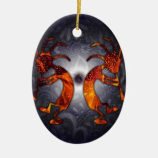 kokopelli keramik ornament