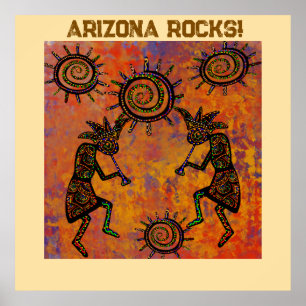 Kokopelli-Kunst  Poster