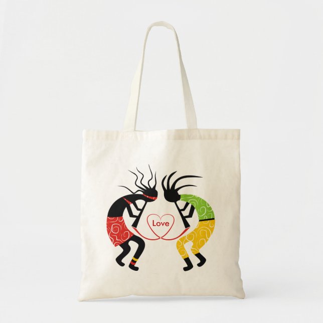 Kokopelli Liebe Bags Tragetasche (Vorne)