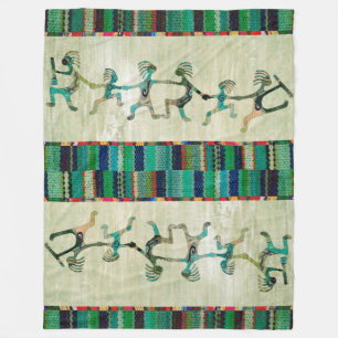 KOKOPELLI lustige Familie + Ihre Ideen Fleecedecke
