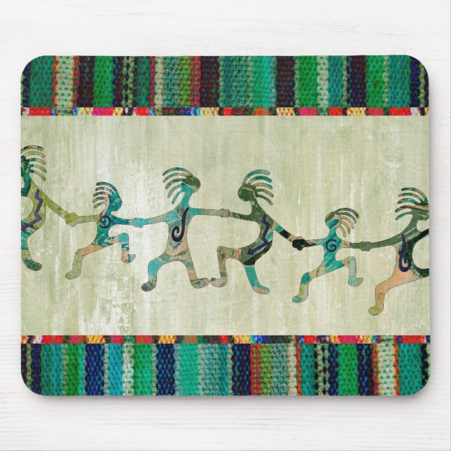 KOKOPELLI lustige Familie + Ihre Ideen Mousepad (Vorne)