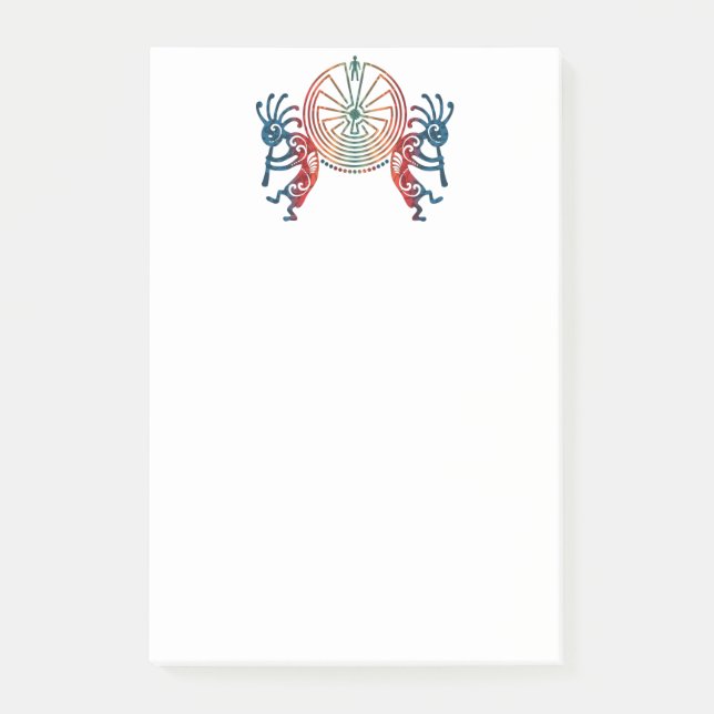 KOKOPELLI / MAN IN DER MAZE + Ihre Ideen Post-it Klebezettel (Vorderseite)