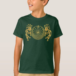 KOKOPELLI/MANN IM LABYRINTH-Gold + Ihre Ideen T-Shirt
