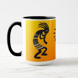 Kokopelli mit dem amerikanischen Sonnensymbol Tasse