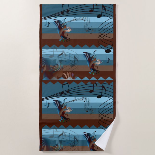 Kokopelli Music Strandtuch (Vorderseite)