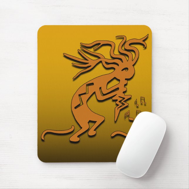 Kokopelli Musical Merry Maker & Notes Mousepad (Mit Mouse)