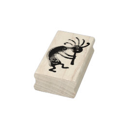 KOKOPELLI Musiker links + Ihre Ideen Gummistempel