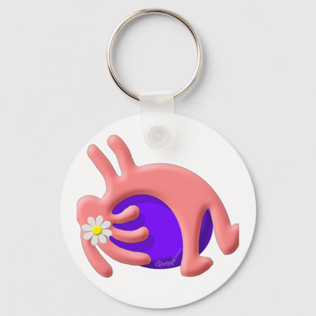 Kokopelli Native American Pilates Schlüsselanhänger (Vorderseite)