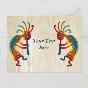 KOKOPELLI Ornamente + Ihre Ideen Postkarte