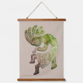 Kokopelli, Pastel im Südwesten Wandteppich Mit Holzrahmen