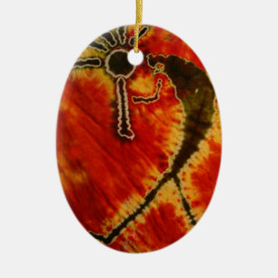 Kokopelli Phat Dyes Gefärbte Krawatten Keramik Ornament