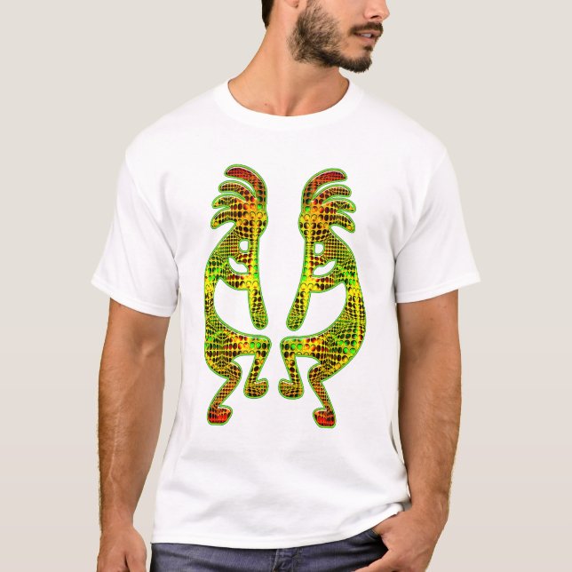 Kokopelli Rock Art: Moderne Kokopelli T-Shirt (Vorderseite)