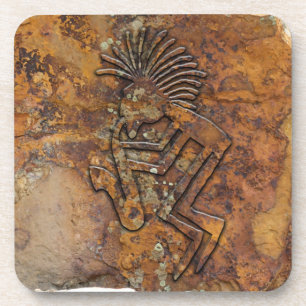Kokopelli Saxaphone Spieler-Petroglyphe Untersetzer