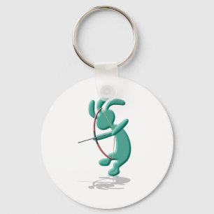 Kokopelli scherzt Bogenschießen Schlüsselanhänger