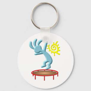 Kokopelli scherzt Trampoline Schlüsselanhänger