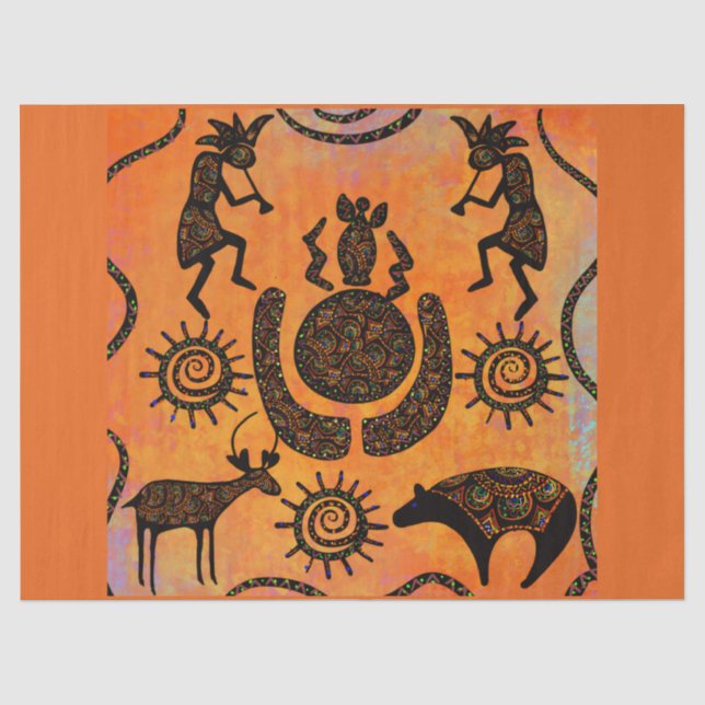 KOKOPELLI  SEIDENPAPIER (Vorderseite)