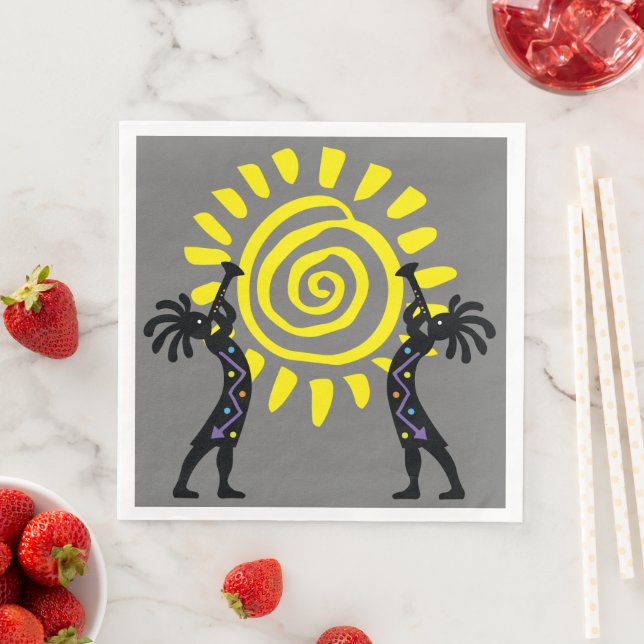 Kokopelli Serviette (Beispiel)