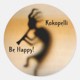 Kokopelli soit autocollant inspiré heureux