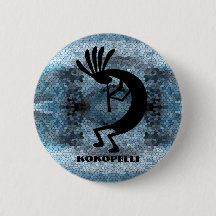 Kokopelli Southwest Wüste Mosaic Blue
