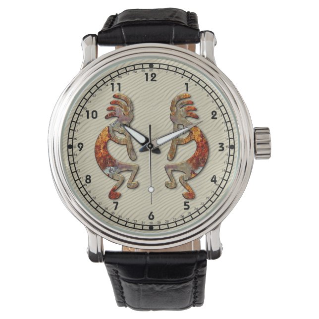 Kokopelli Southwestern Armbanduhr (Vorderseite)