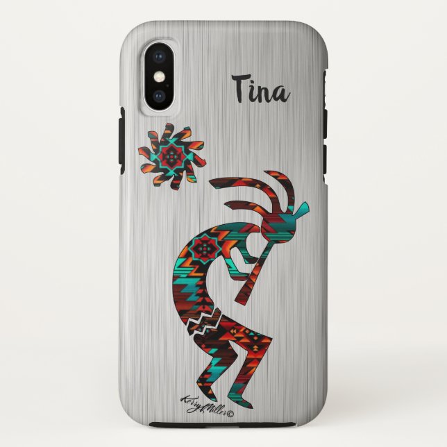 KOKOPELLI SPIELT DEN FLUT Case-Mate iPhone HÜLLE (Rückseite)