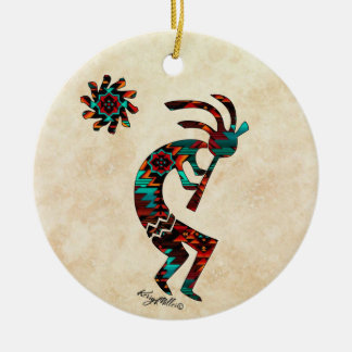 KOKOPELLI SPIELT DIE FLUTE KERAMIK ORNAMENT