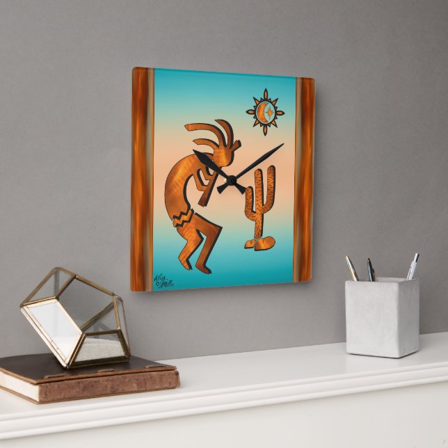 Kokopelli spielt die Uhr am Flutplatz (Büro)