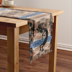 Kokopelli Südwest Abstrakt Mosaik Erdton Großer Tischläufer