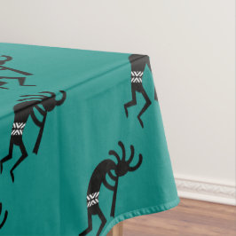 Kokopelli Südwest Tee und schwarze Tablette Tischdecke