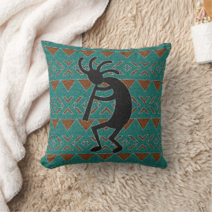 Kokopelli Südwest Türkis Decorative Kissen