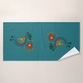 Kokopelli Sun Südwest Türkis HandtuchSet Badhandtuch Set