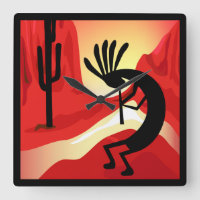 Kokopelli Sunset Wüste Landschaft Südwestuhr