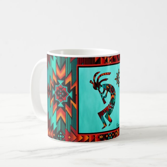 Kokopelli-Tasse Kaffeetasse (Vorderseite Links)