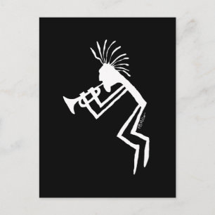 Kokopelli Trumpet Player Petroglyph Postkarte