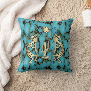 Kokopelli und Kakteen Kissen
