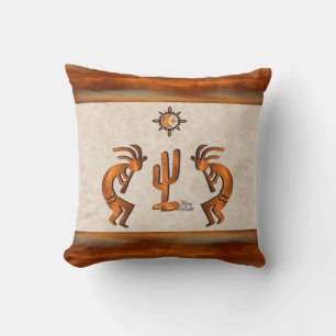 Kokopelli und Kaktus Kissen