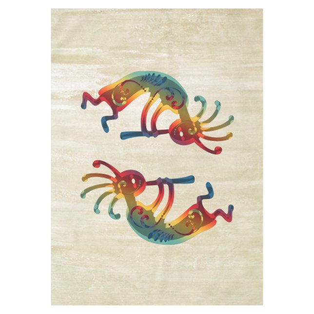 KOKOPELLI Verzierungen + Ihre Ideen Tischdecke (Vorderseite)