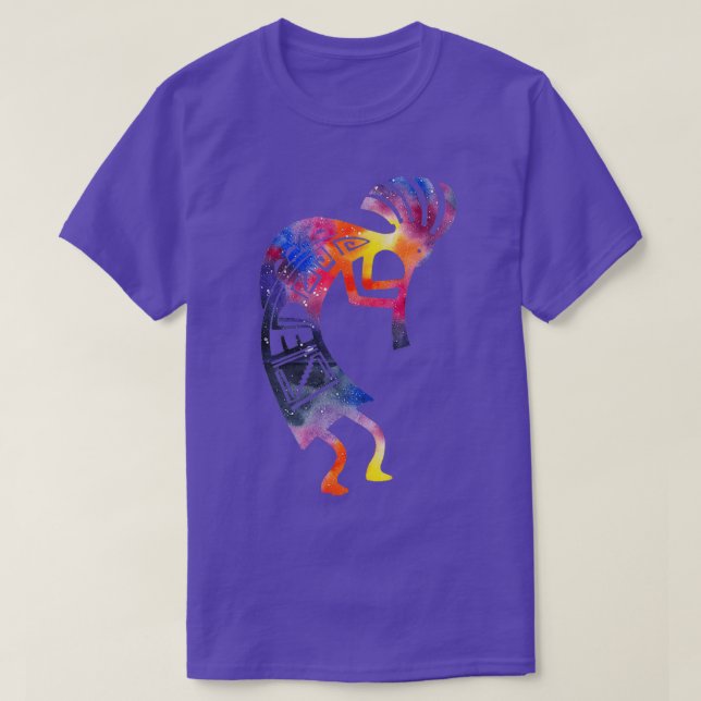 Kokopelli Watercolor Native American  T-Shirt (Design vorne)