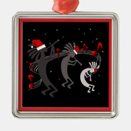 Kokopelli Weihnachtsfeier Silbernes Ornament