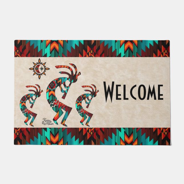 Kokopelli Welcome Doormat Fußmatte (Vorderseite)