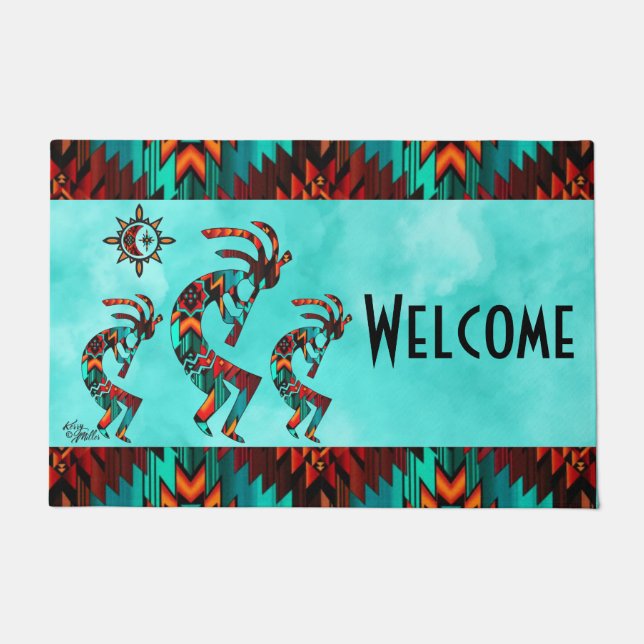Kokopelli Welcome Doormat Fußmatte (Vorderseite)