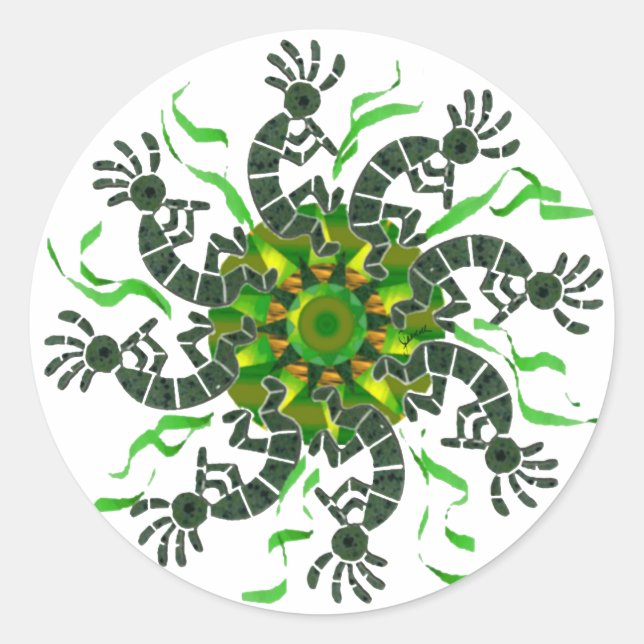 Kokopelli Wheel Sticker (Vorderseite)